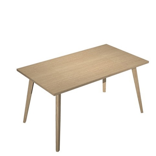 [D92455] Scrivania 140x80xH74,4cm Rovere/Rovere Woody