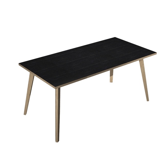 [D92463] Scrivania 180x80xH74,4cm Rovere/Nero venato Woody