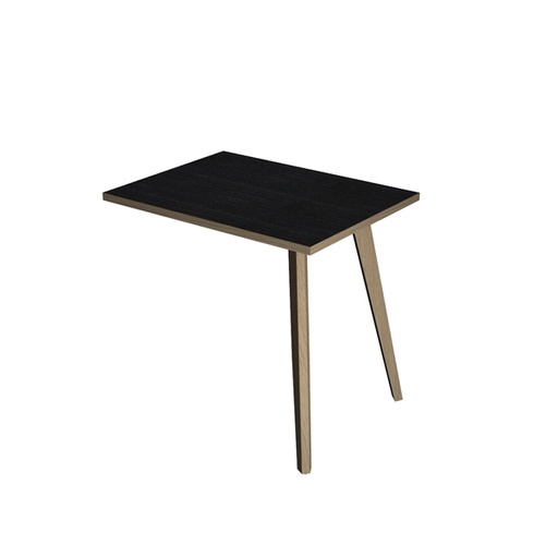 [D92466] Allungo dx/sx 60x80xH74,4cm per scrivanie Woody Rovere/Nero venato