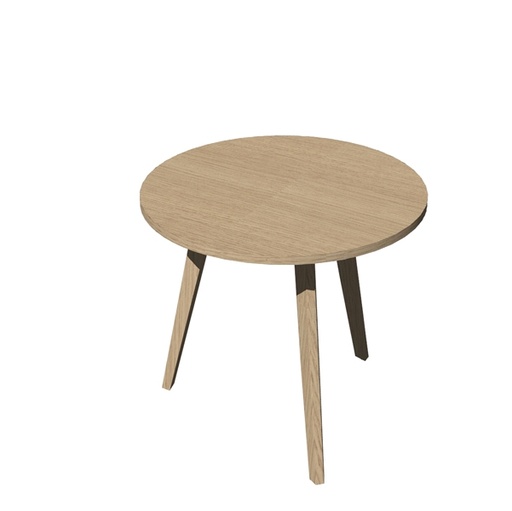[D92479] Tavolo riunione tondo diam.80cm Rovere/Rovere Woody