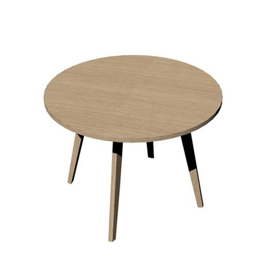 [D92482] Tavolo riunione tondo diam.100cm Rovere/Rovere Woody