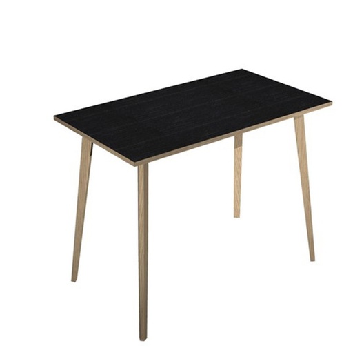 [D92490] Tavolo alto 120x80xH105cm Rovere/Nero venato Woody