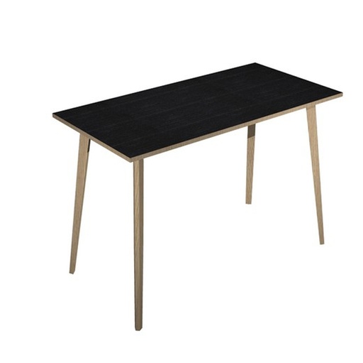 [D92493] Tavolo alto 160x80xH105cm Rovere/Nero venato Woody