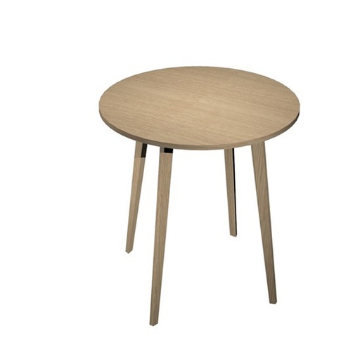 [D92497] Tavolo alto tondo diam.100xH105cm Rovere/Rovere Woody