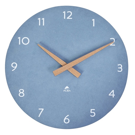 [D92505] Orologio da parete diam.30cm blu chiaro/legno HorMilena Alba