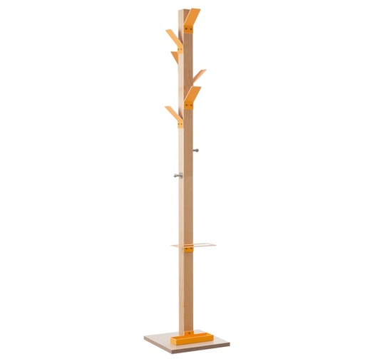 [D92541] Appendiabiti a 6 posti legno/arancio EasyCloth