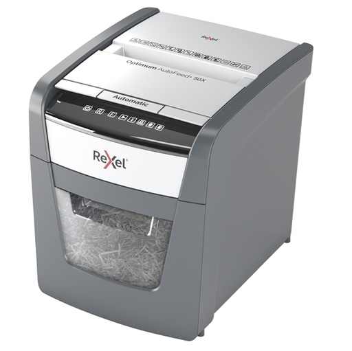 [D92566] Distruggidocumenti a frammenti Optimum AutoFeed+ 50X Rexel