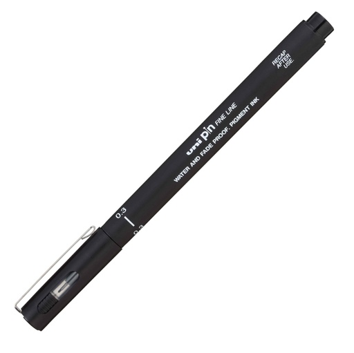 [D92684] Pin Pennarelli scuola nero punta 0.3mm Uni Mitsubishi