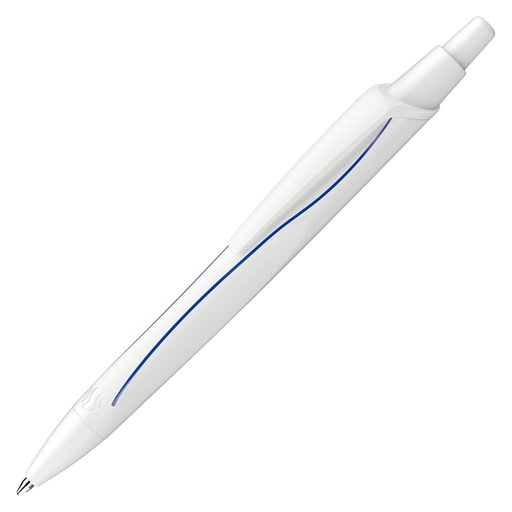 [D92702] Penna a sfera a scatto Reco punta M fusto bianco/inchiostro blu Schneider