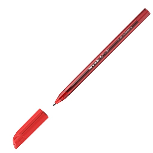 [D92704] Penna a sfera Vizz c/cappuccio punta M rosso Schneider