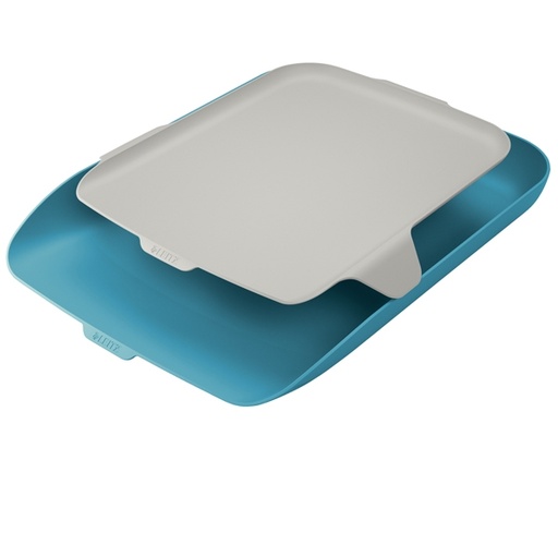 [D92727] Vaschetta portacorrispondenza con vassoio Organizer Blu Cosy Leitz