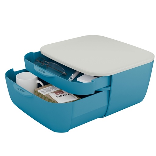 [D92733] Cassettiera 2 scomparti blu Cosy Leitz