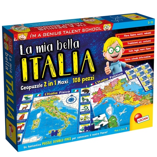 [D92856] Geopuzzle "La mia bella Italia" I'm a Genius Lisciani