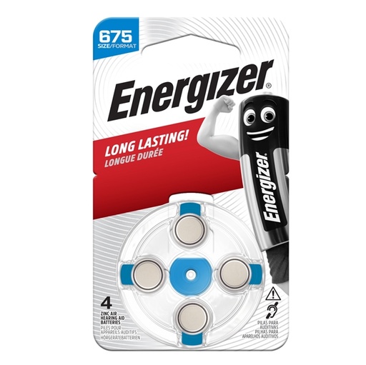 [D92913] Blister 4 pile per apparecchi acustici 675 Zinc Air Energizer