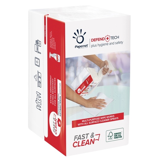 [D93035] Pacco 100 panni a 2 veli 21,6x33,25cm Defend Tech