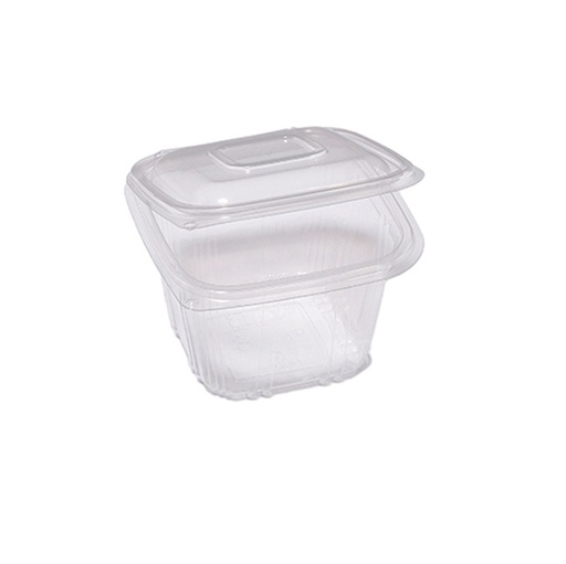 [D93193] Pack 50 contenitori in PP coperchio incernierato 12x12cm H7,5cm Cuki QC0-500