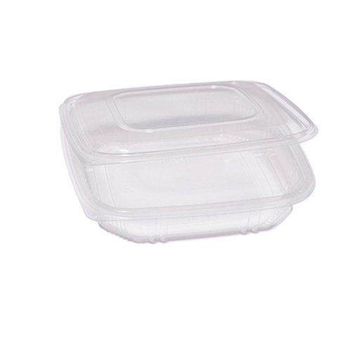 [D93194] Pack 50 contenitori PP coperchio incernierato 21,5x21,5cm H3,4cm Cuki QC3-1000