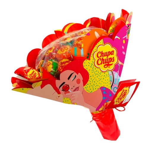 [D93315] Chupa Chups Flower Bouquet 19 lollipop
