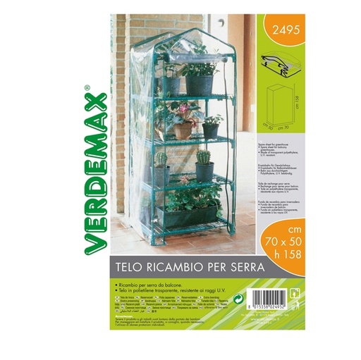 [D93380] Telo di ricambio per serra Azalea a 4 ripiani