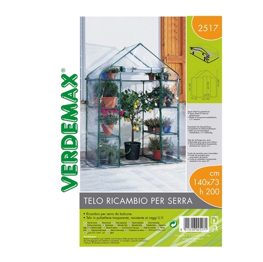 [D93382] Telo di ricambio per serra Ibiscus a 8 ripiani