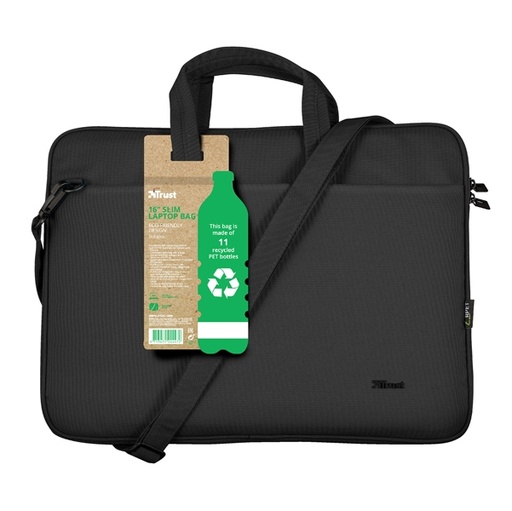 [D93705] Borsa ecocompatibile per notebook da 16" Bologna - nero Trust
