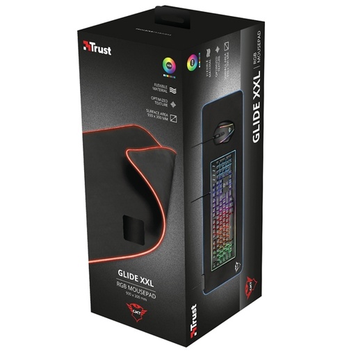 [D93746] Tappetino da gioco per mouse XXL con illuminazione RGB Trust