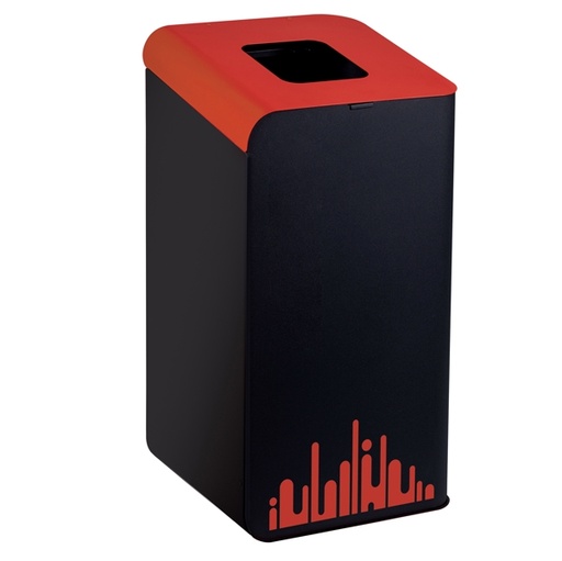 [D93758] Gettacarte Rubik Evo Rosso 80Lt per raccolta differenziata