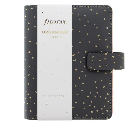 [D94936] Organiser f.to Pocket 146x128x36mm c/cinturino Confetti nero Filofax