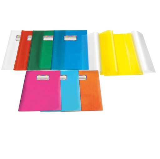 [D93796] Coprimaxi PVC goffrato trasparente Emysilk c/alette 21x30cm blu RiPlast