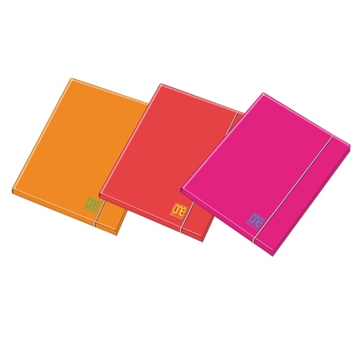 [D93867] Cartella 3 lembi c/elast. dorso 1cm colori assortiti Fluo One Color Blasetti