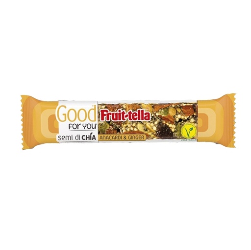 [D93921] Barretta di frutta secca anacardi e ginger 36gr Good For You Fruitella