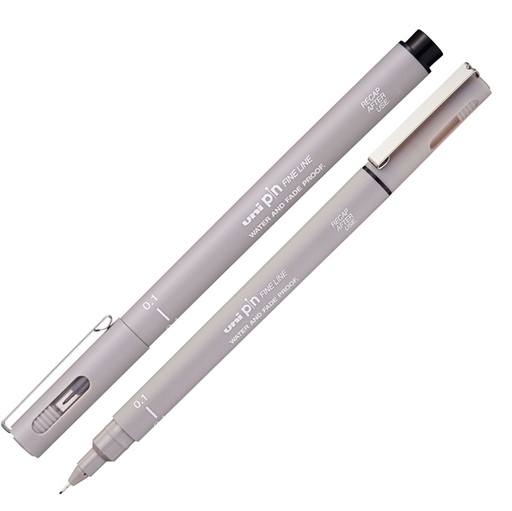 [D93926] Pin fineliner grigio chiaro punta 0.1mm Uni Mitsubishi