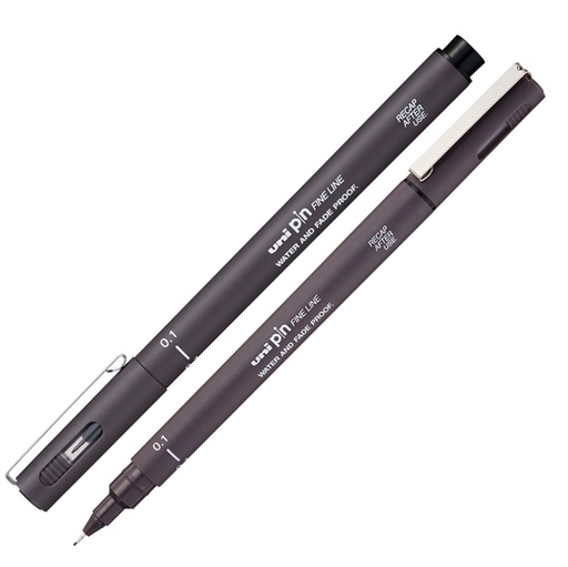 [D93928] Pin fineliner grigio scuro punta 0.1mm Uni Mitsubishi