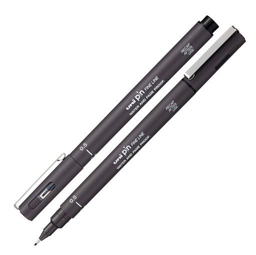 [D93929] Pin fineliner grigio scuro punta 0.5mm Uni Mitsubishi