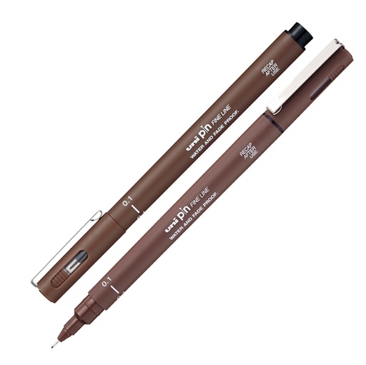 [D93930] Pin fineliner seppia punta 0.1mm Uni Mitsubishi