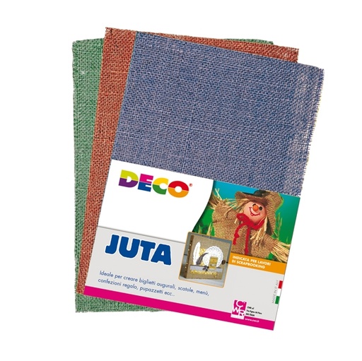 [D93947] CONF. 10 PZ JUTA NATURALE 20X30CM COLORI ASSORTITI DECO