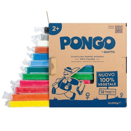 [D93964] PANETTI PASTA PONGO 350GR COLORI ASSORTITI GIOTTO - 12 PZ.