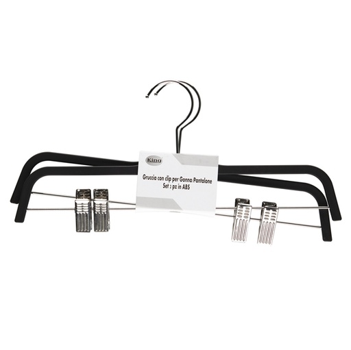 [D93999] Set 2 grucce antiscivolo gonna/pantalone nero 37x0,6cm