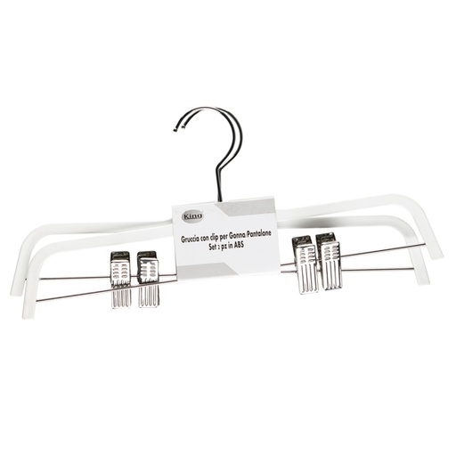 [D94000] Set 2 grucce antiscivolo gonna/pantalone bianco 37x0,6cm