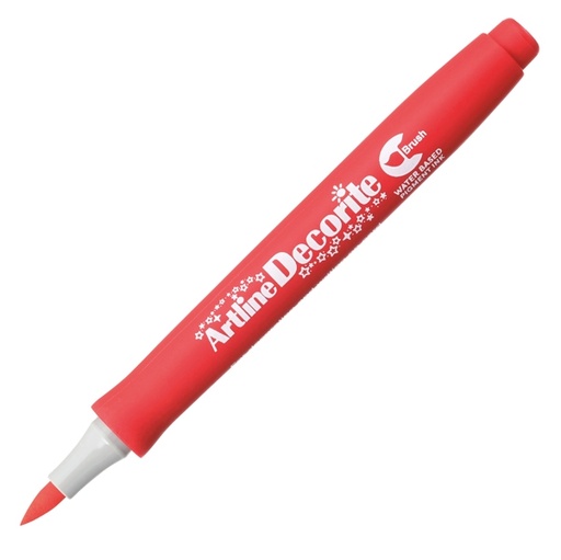 [D94013] Marcatore Decorite punta pennello rosso Artline
