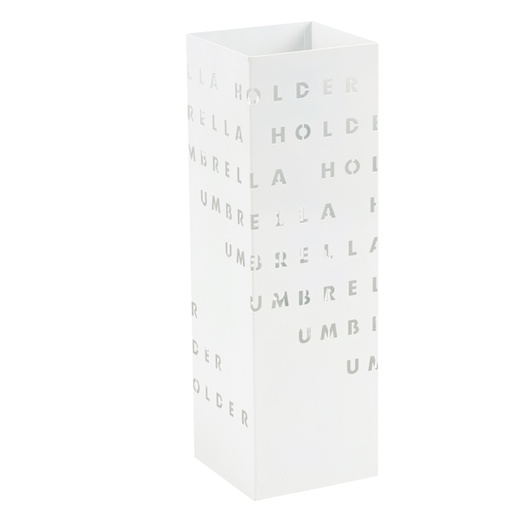 [D94046] Portaombrelli in metallo verniciato fantasia lettere bianco