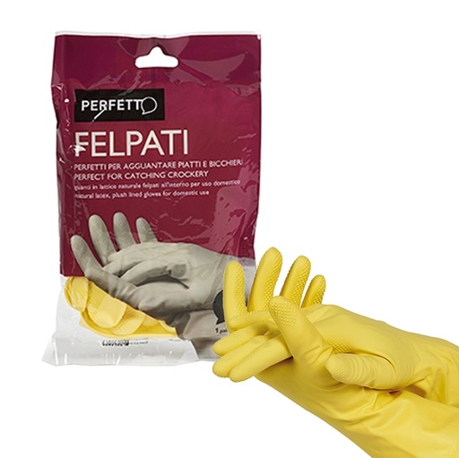 [D94113] Blister 2 guanti in lattice felpati Taglia piccola S/6