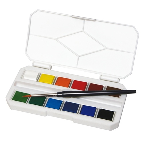 [D94133] Set acquerelli On the GO 12 colori+pennello DOM