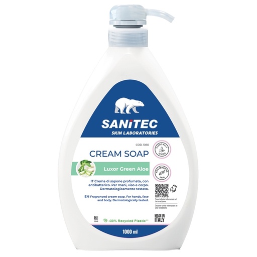 [D94259] Crema di sapone Luxor Green Aloe 1Lt Sanitec