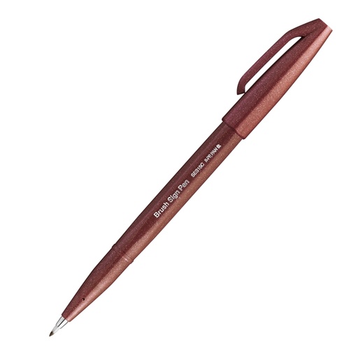 [D94278] Sign Pen Brush marrone Pentel