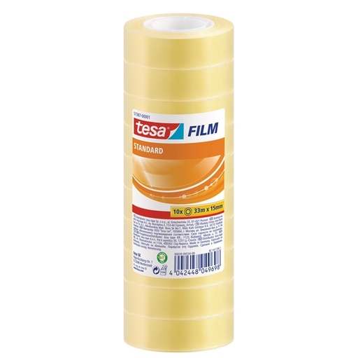 [D95043] Torre 10 nastri adesivi tesafilm 33mx15mm Tesa