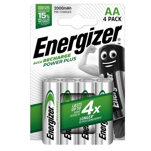 [D94396] Blister 4 pile ricaricabili AA - Energizer Power Plus