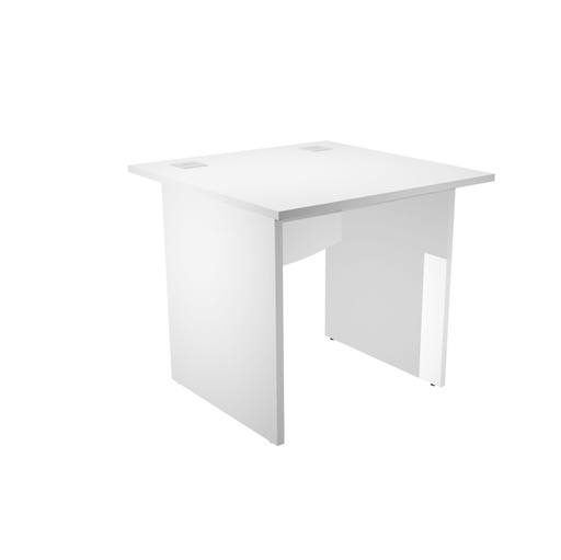 [D94433] Scrivania operativa fianchi melaminico 80x80cm largh.73cm Bianco Agora' Basic