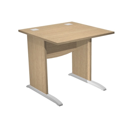 [D94444] Scrivania operativa fianchi a L melaminico 80x80cm h73cm rovere Agora' Basic