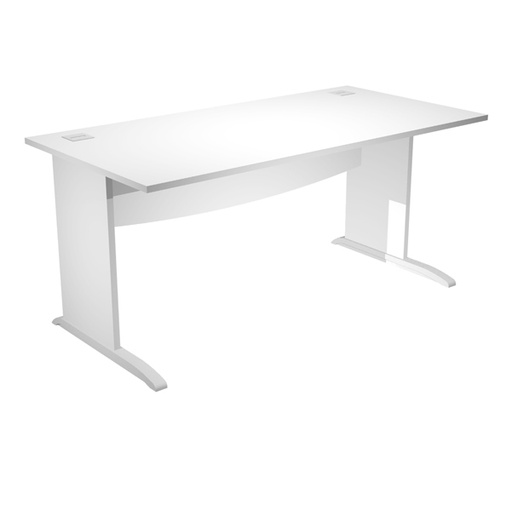 [D94447] Scrivania operativa fianchi a L melaminico 140x80cm h73cm bianco Agora' Basic